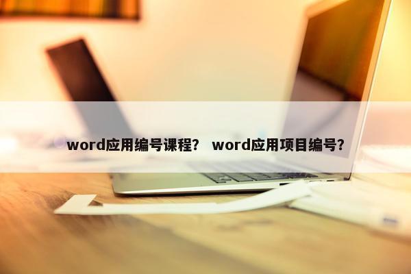 word应用编号课程？ word应用项目编号？