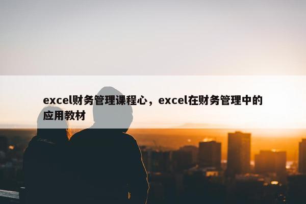 excel财务管理课程心，excel在财务管理中的应用教材