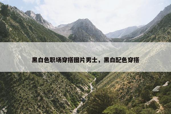 黑白色职场穿搭图片男士，黑白配色穿搭