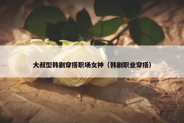大叔型韩剧穿搭职场女神（韩剧职业穿搭）