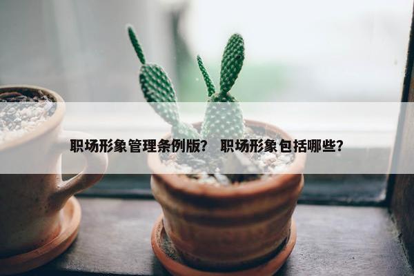 职场形象管理条例版？ 职场形象包括哪些？