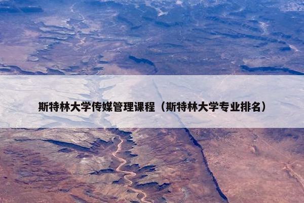 斯特林大学传媒管理课程（斯特林大学专业排名）