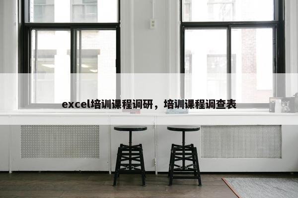 excel培训课程调研，培训课程调查表