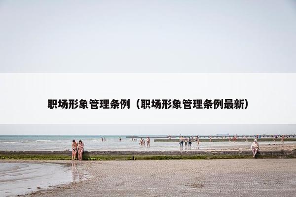 职场形象管理条例（职场形象管理条例最新）