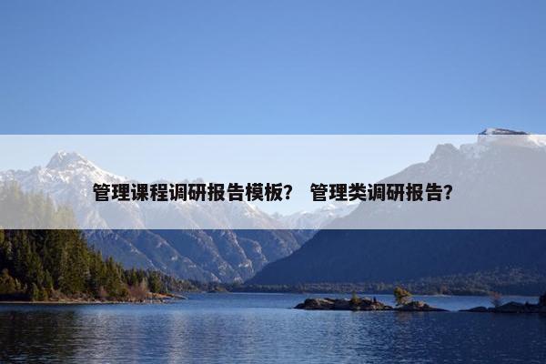 管理课程调研报告模板？ 管理类调研报告？