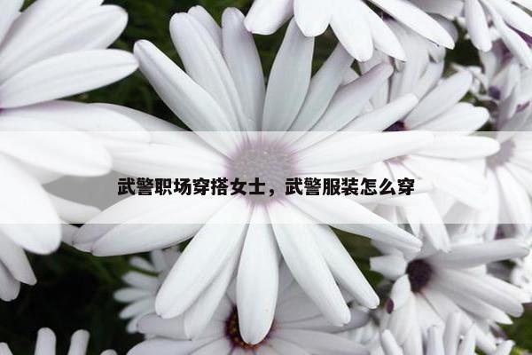 武警职场穿搭女士，武警服装怎么穿