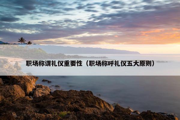 职场称谓礼仪重要性（职场称呼礼仪五大原则）