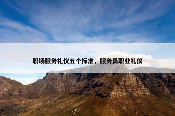 职场服务礼仪五个标准，服务员职业礼仪