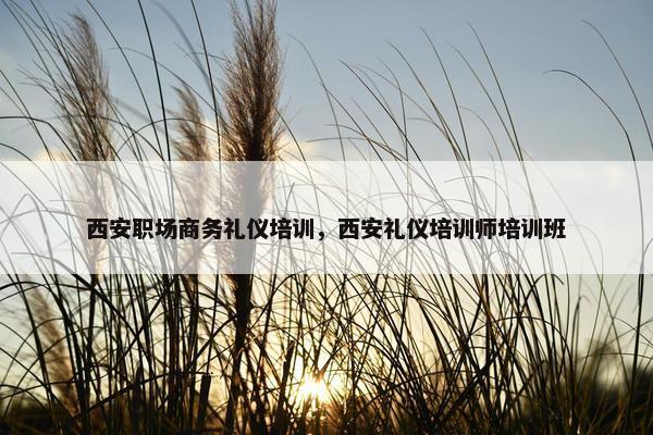 西安职场商务礼仪培训，西安礼仪培训师培训班