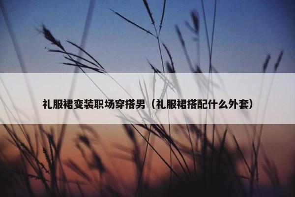 礼服裙变装职场穿搭男（礼服裙搭配什么外套）