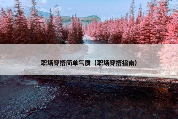 职场穿搭简单气质（职场穿搭指南）