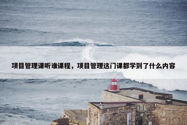 项目管理课听谁课程，项目管理这门课都学到了什么内容