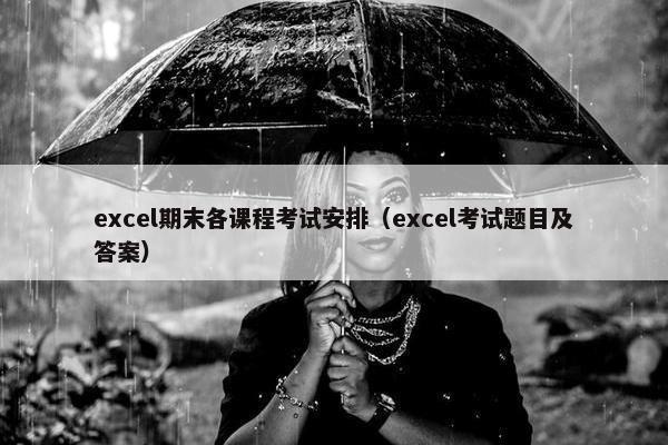 excel期末各课程考试安排（excel考试题目及答案）