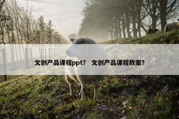 文创产品课程ppt？ 文创产品课程教案？