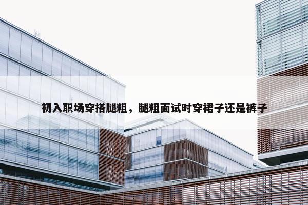 初入职场穿搭腿粗，腿粗面试时穿裙子还是裤子