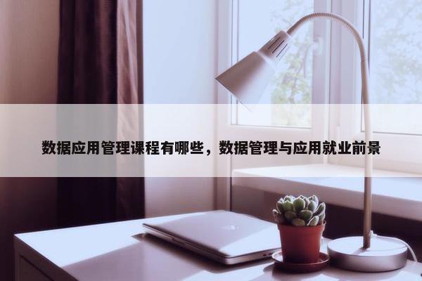 数据应用管理课程有哪些，数据管理与应用就业前景