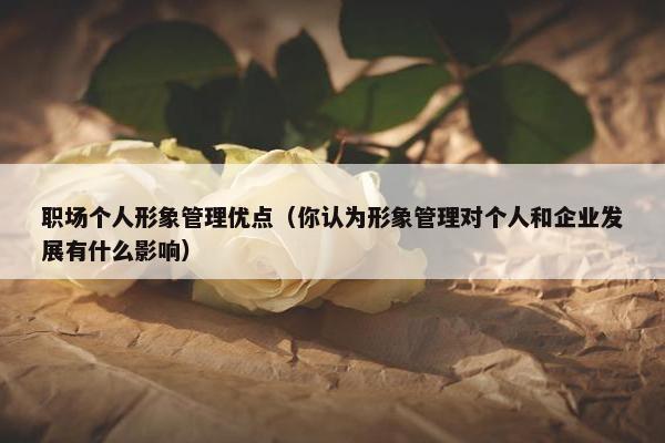 职场个人形象管理优点（你认为形象管理对个人和企业发展有什么影响）