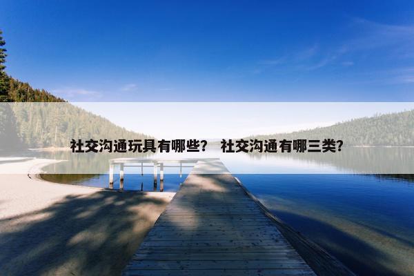 社交沟通玩具有哪些？ 社交沟通有哪三类？