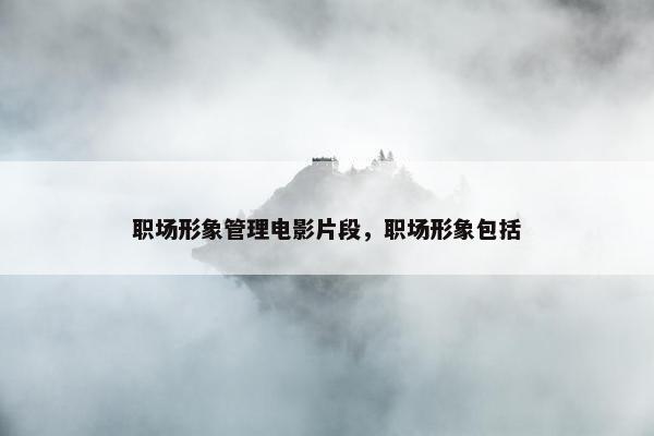 职场形象管理电影片段，职场形象包括