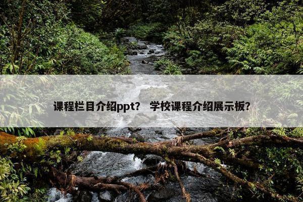 课程栏目介绍ppt？ 学校课程介绍展示板？