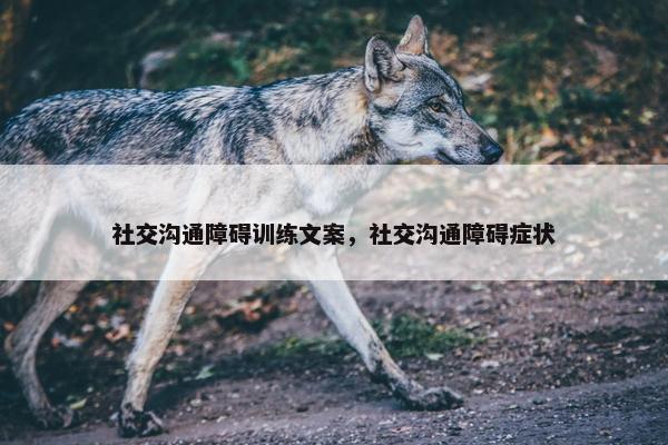 社交沟通障碍训练文案，社交沟通障碍症状