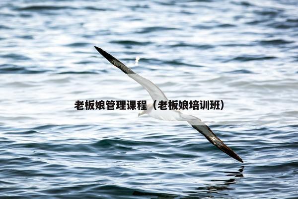 老板娘管理课程（老板娘培训班）