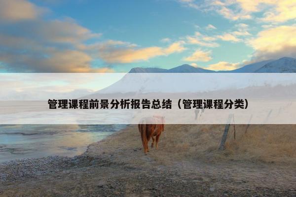 管理课程前景分析报告总结（管理课程分类）