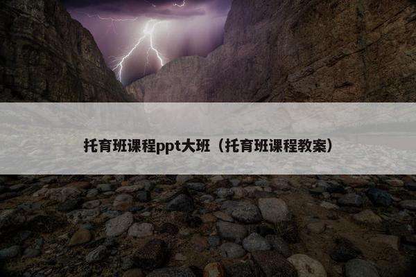 托育班课程ppt大班（托育班课程教案）