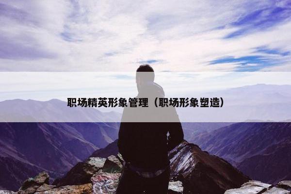 职场精英形象管理（职场形象塑造）