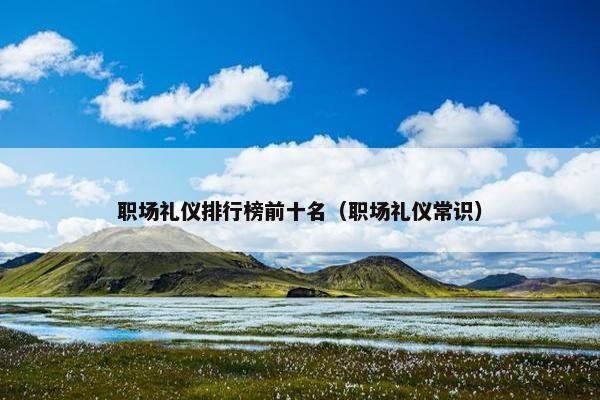 职场礼仪排行榜前十名（职场礼仪常识）