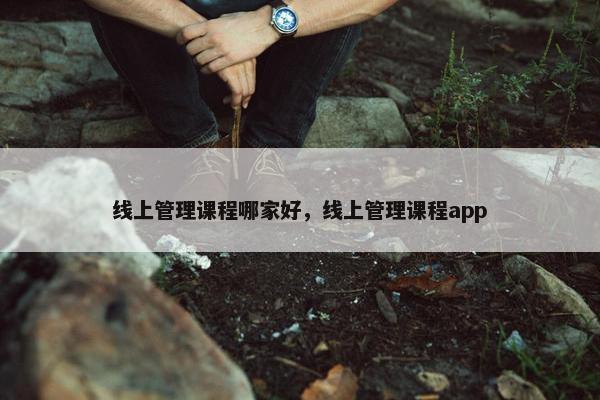 线上管理课程哪家好，线上管理课程app
