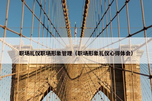 职场礼仪职场形象管理（职场形象礼仪心得体会）