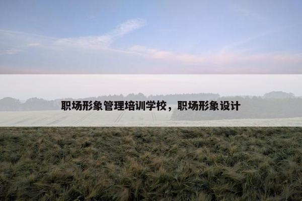职场形象管理培训学校，职场形象设计