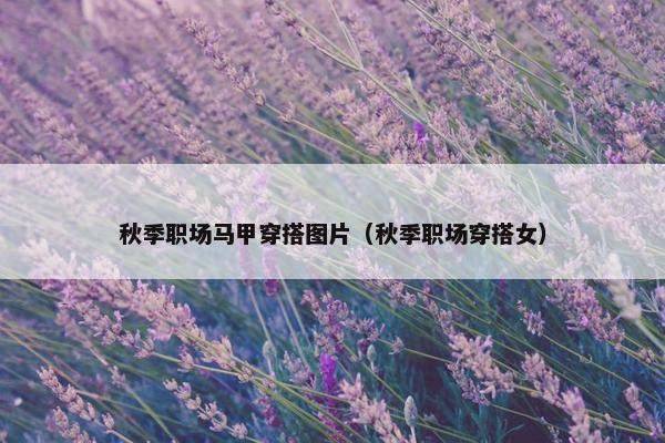 秋季职场马甲穿搭图片（秋季职场穿搭女）