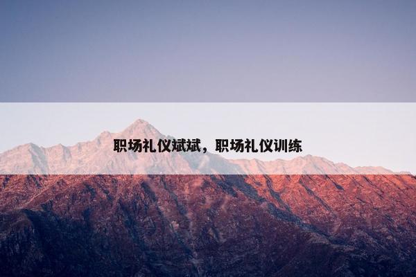 职场礼仪斌斌，职场礼仪训练