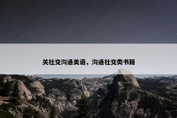 关社交沟通美语，沟通社交类书籍
