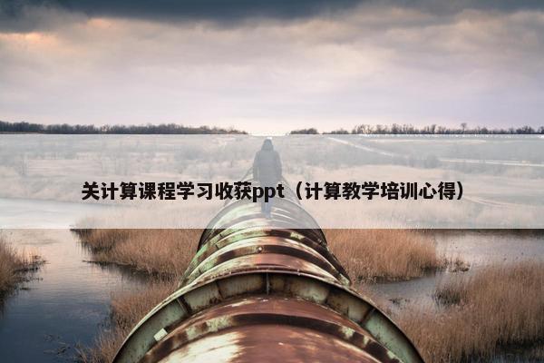 关计算课程学习收获ppt（计算教学培训心得）
