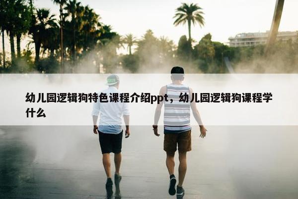 幼儿园逻辑狗特色课程介绍ppt，幼儿园逻辑狗课程学什么