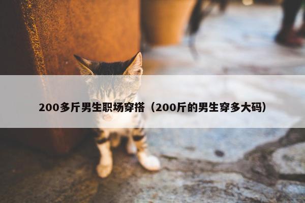 200多斤男生职场穿搭（200斤的男生穿多大码）