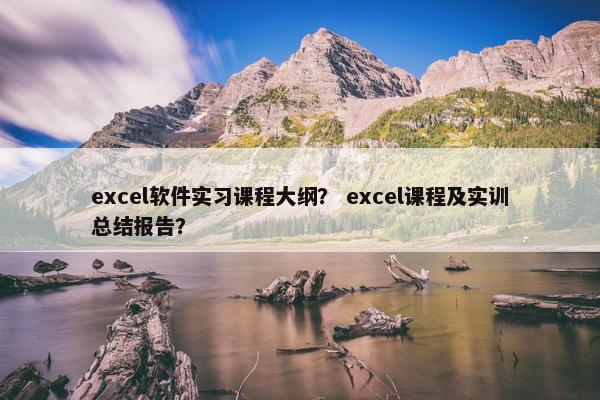 excel软件实习课程大纲？ excel课程及实训总结报告？