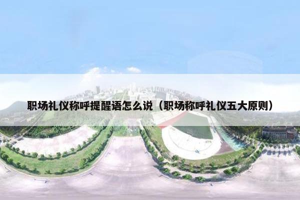 职场礼仪称呼提醒语怎么说（职场称呼礼仪五大原则）
