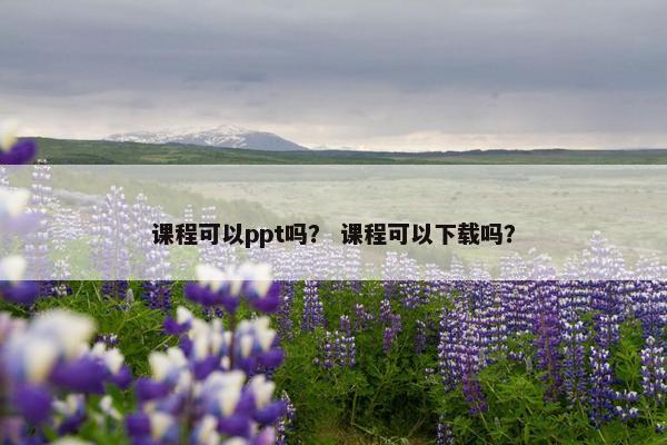 课程可以ppt吗？ 课程可以下载吗？
