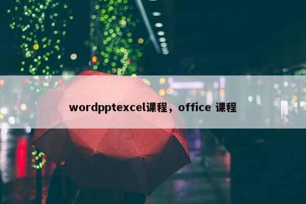 wordpptexcel课程，office 课程