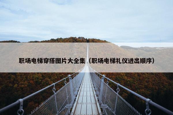 职场电梯穿搭图片大全集（职场电梯礼仪进出顺序）