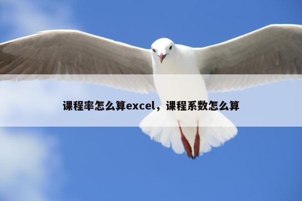 课程率怎么算excel，课程系数怎么算