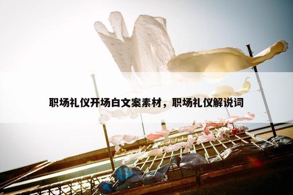 职场礼仪开场白文案素材，职场礼仪解说词
