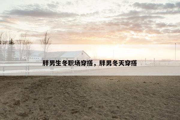 胖男生冬职场穿搭，胖男冬天穿搭