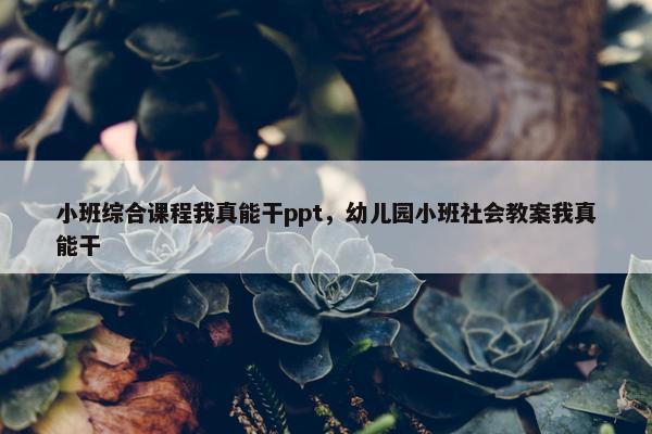 小班综合课程我真能干ppt，幼儿园小班社会教案我真能干