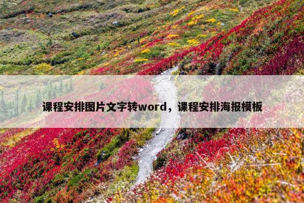 课程安排图片文字转word，课程安排海报模板
