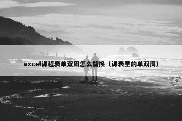 excel课程表单双周怎么替换（课表里的单双周）